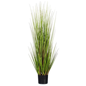 48" Green/Burgundy Flax Grass Potted Artificial Decorative Grass 1