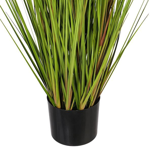 60" Green/Burgundy Flax Grass Potted Artificial Decorative Grass 3