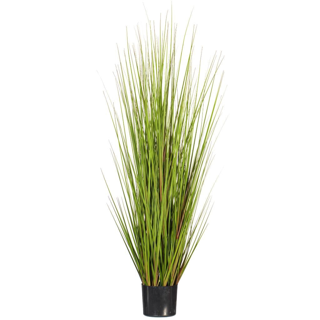 60" Green/Burgundy Flax Grass Potted Artificial Decorative Grass 1