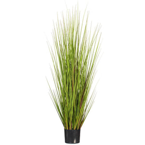60" Green/Burgundy Flax Grass Potted Artificial Decorative Grass 1