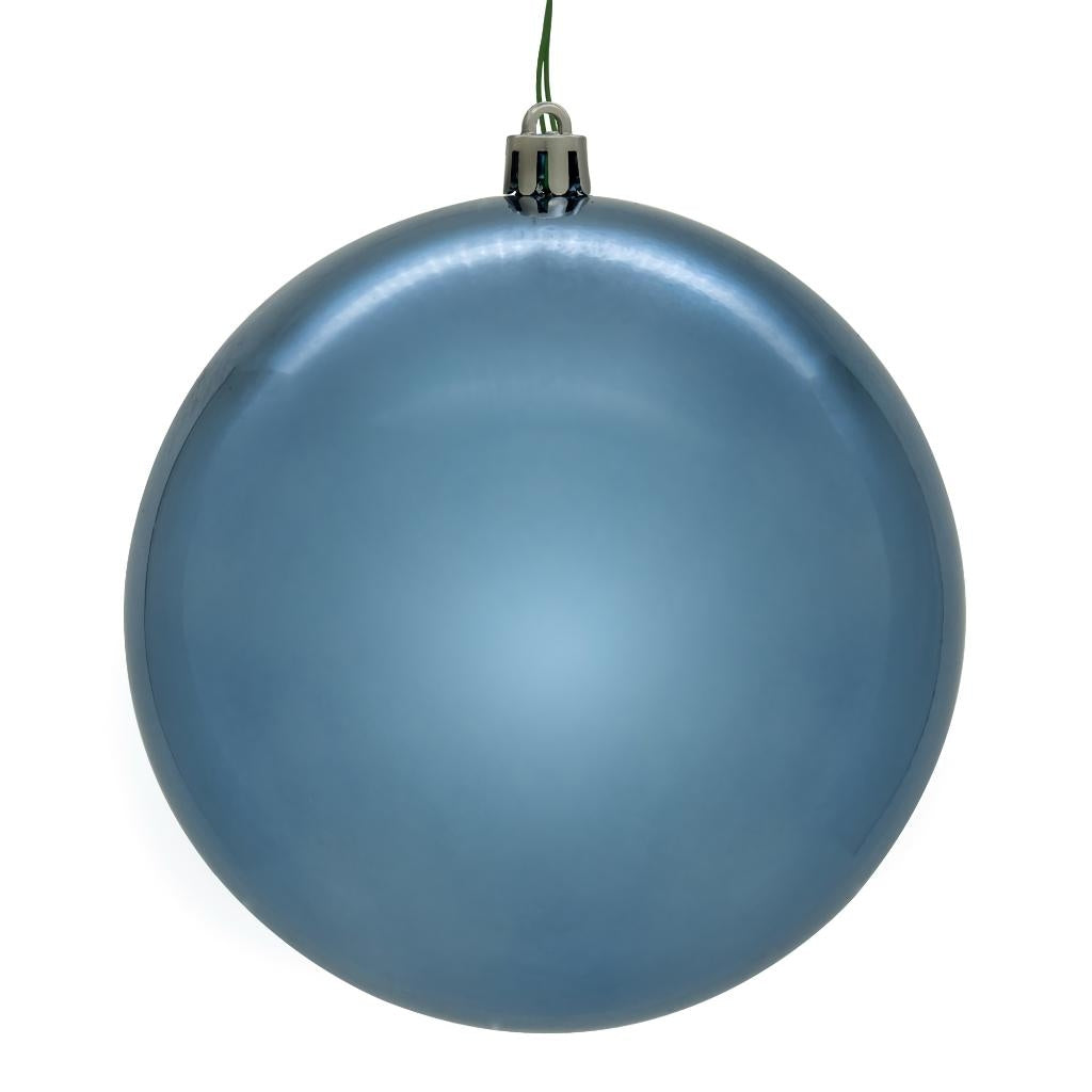 2.75" Denim Blue Shiny Ball Christmas Tree Ornament (12 pack) 1