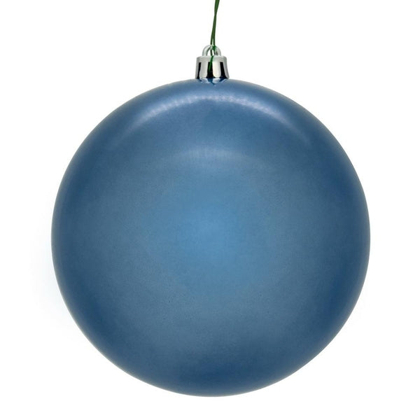 4.75" Denim Blue Pearl Ball Christmas Tree Ornament (4 Pack) 1