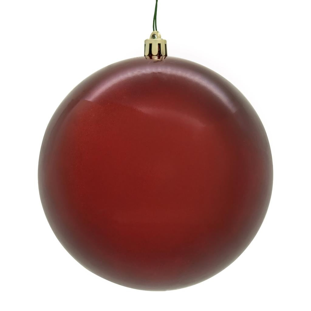 8" Crimson Red Candy Ball Christmas Tree Ornament 1