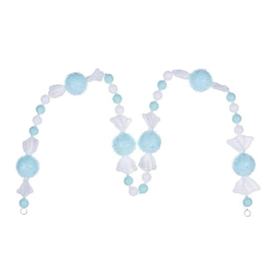 6' Seafoam Green Icy Sugar Candy Gum Drop Ornament Garland 1