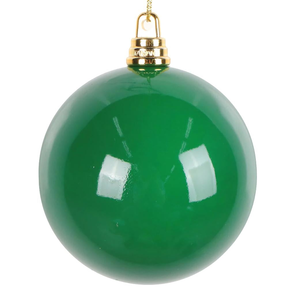 3" Green High-Gloss Ball Ornament (12 pack) 1
