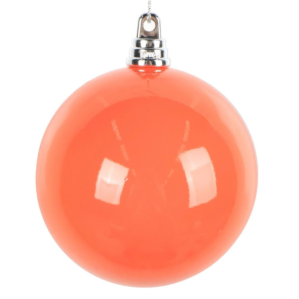 3" Orange High-Gloss Ball Ornament (12 pack) 1