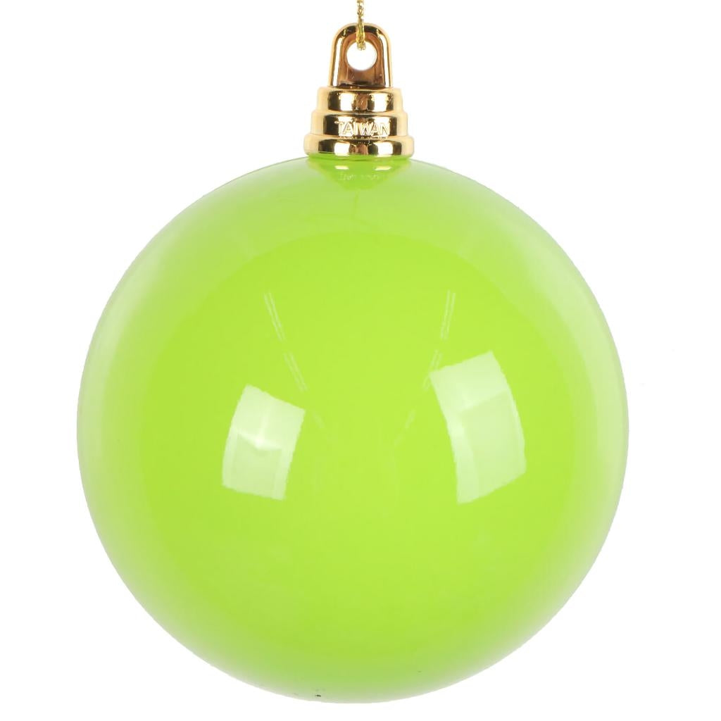 3" Lime High-Gloss Ball Ornament (12 pack) 1