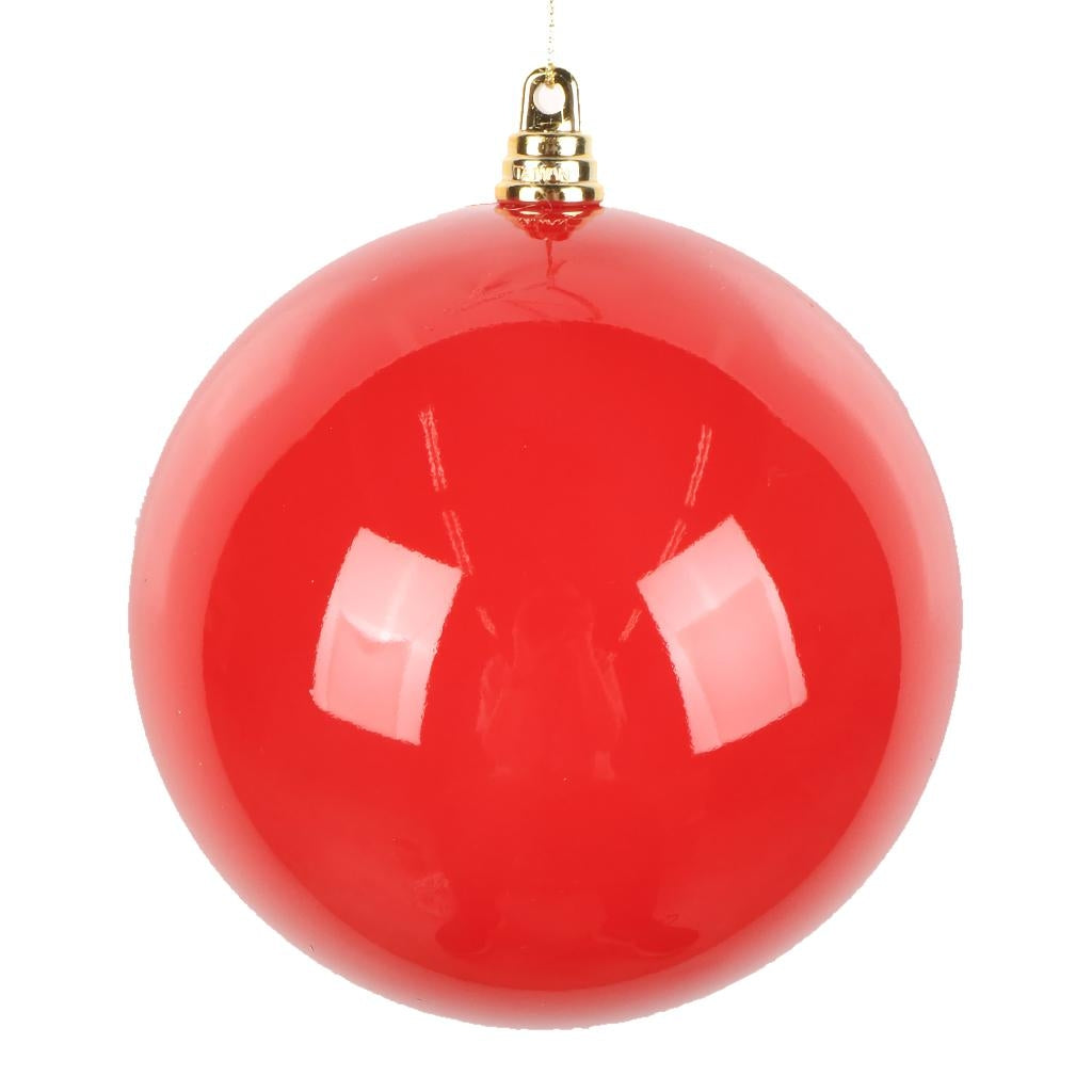 4.75" Red High-Gloss Ball Ornament (4 pack) 1