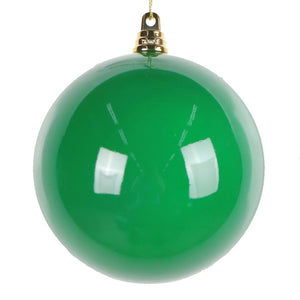 4.75" Green High-Gloss Ball Ornament (4 pack) 1