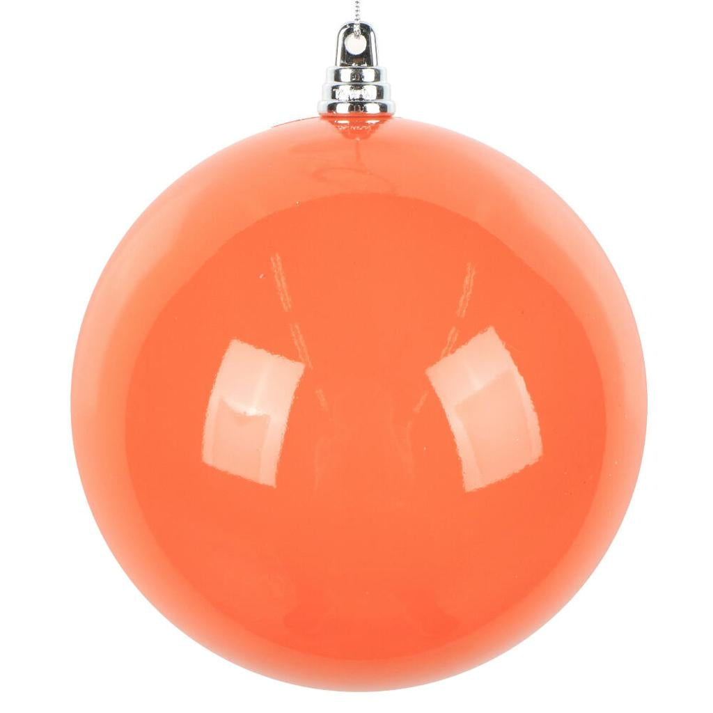 4.75" Orange High-Gloss Ball Ornament (4 pack) 1