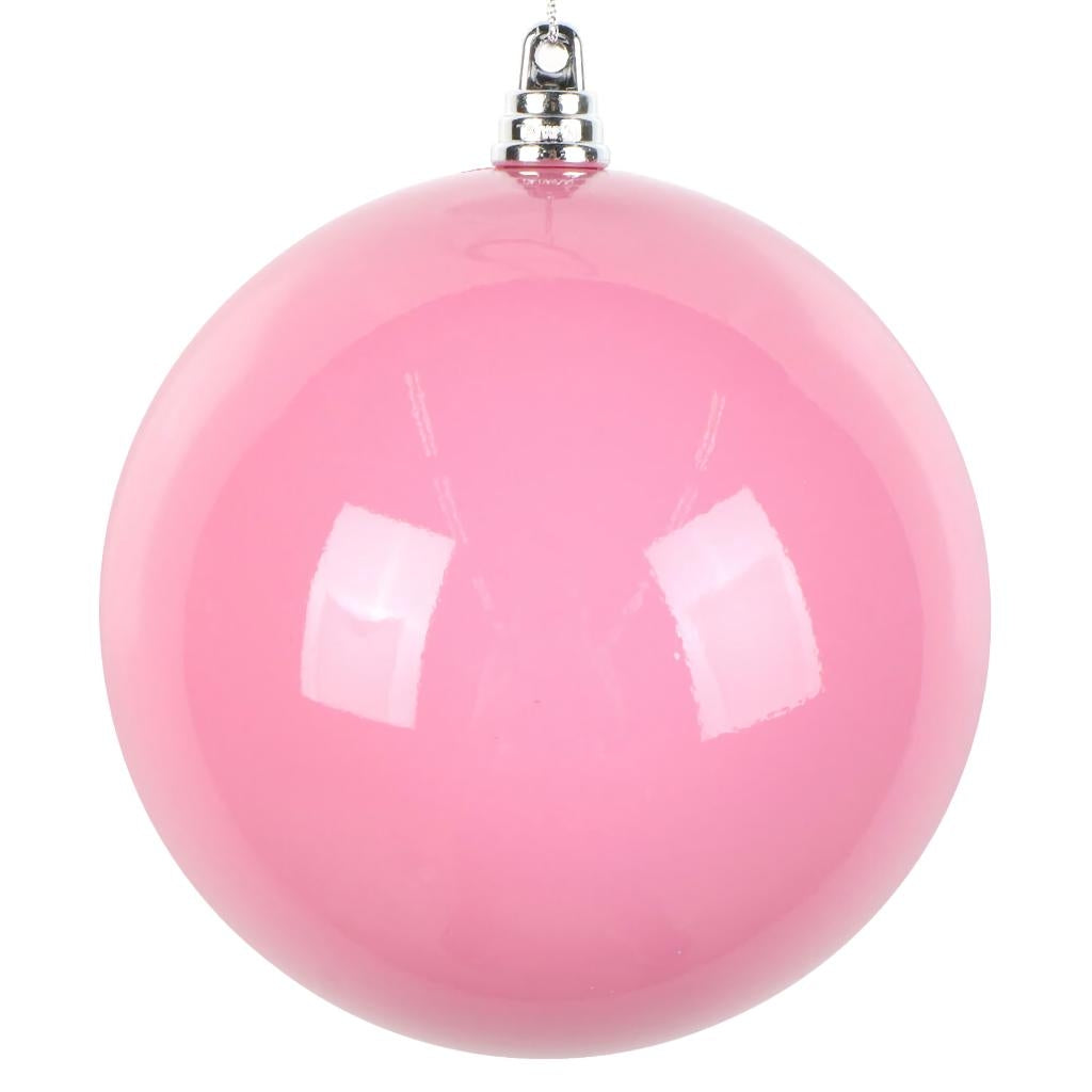 4.75" Hot Pink High-Gloss Ball Ornament (4 pack) 1