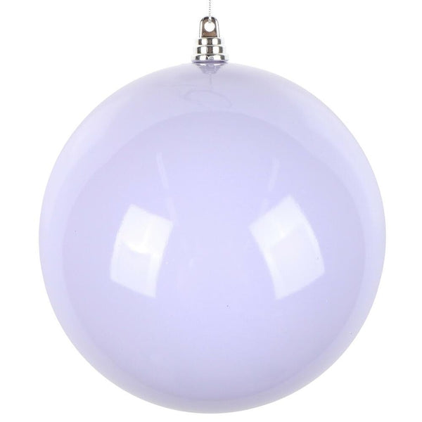 6" Lavender Enamel High Gloss Ball Ornament (4 pack) 1