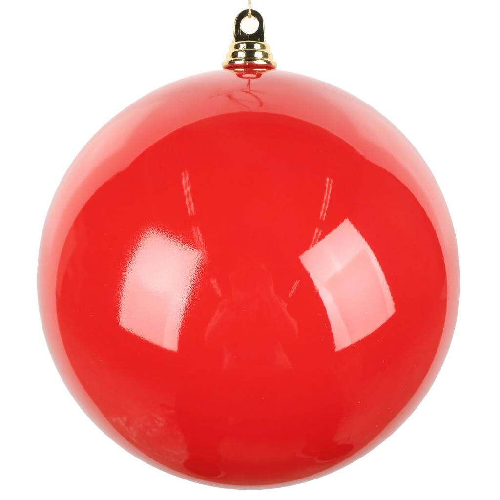 10" Red High-Gloss Ball Ornament 1