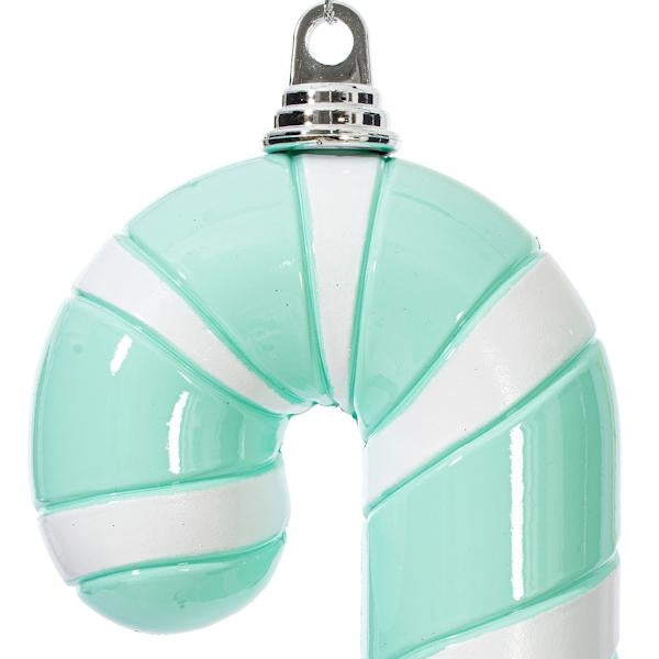 18" Aqua High-Gloss Candy Cane Ornament 2