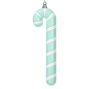 18" Aqua High-Gloss Candy Cane Ornament 1