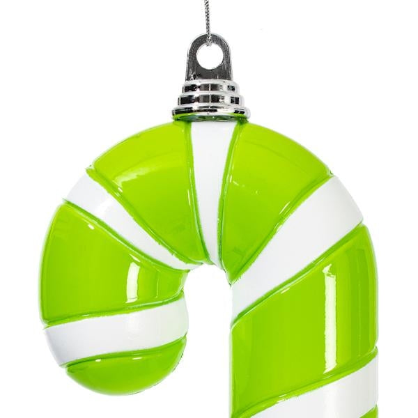 18" Lime High-Gloss Candy Cane Ornament 2