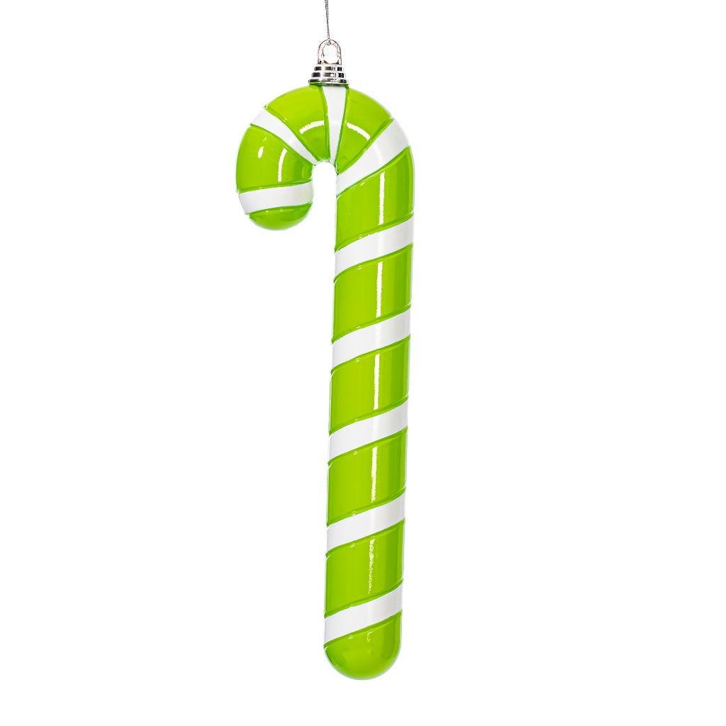 18" Lime High-Gloss Candy Cane Ornament 1