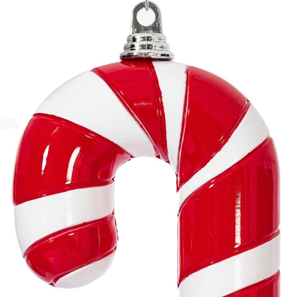 24" Red / White High Gloss Candy Cane Ornament 2