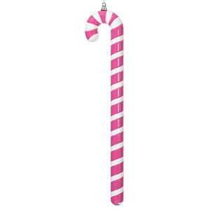36" Hot Pink High-Gloss Candy Cane Ornament 1