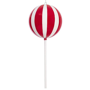 23.6" Red High-Gloss Enamel Round Lollipop Ornament 1