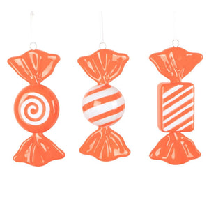 7.5" Orange Candy Assortment Ornament (3 Pack) 1