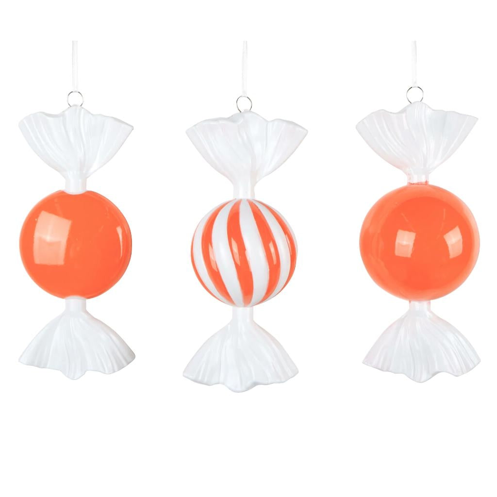 7" Orange Candy Assortment Ornament (3 Pack) 1