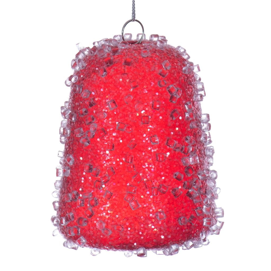 3.5" Red Icy Sugar Gum Drop Ornament (3 Pack) 1