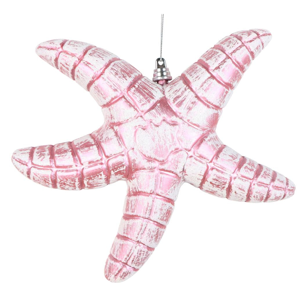 10" Pink Starfish Glitter Ornament 1