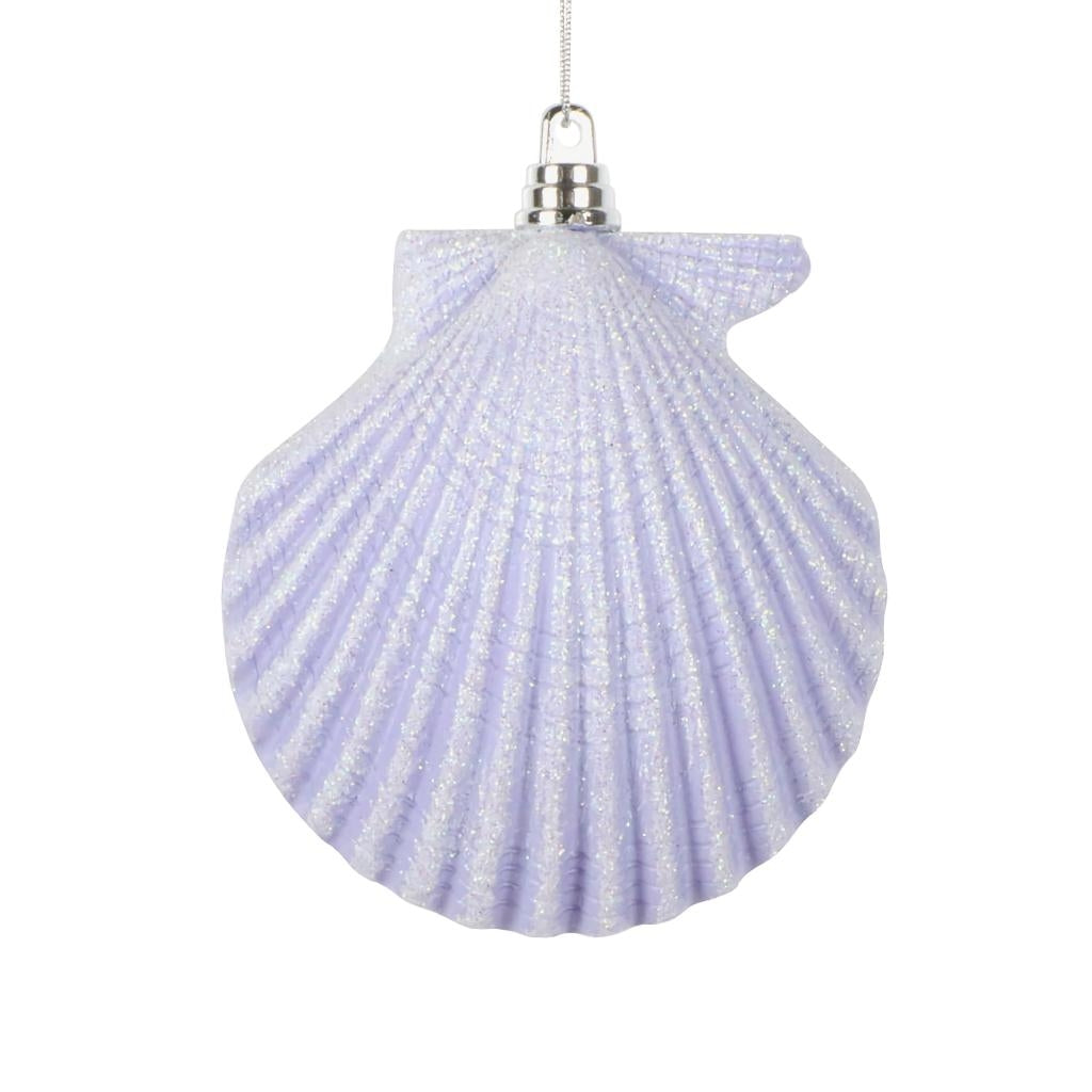4" Purple Seashell Ornament (3 pack) 1