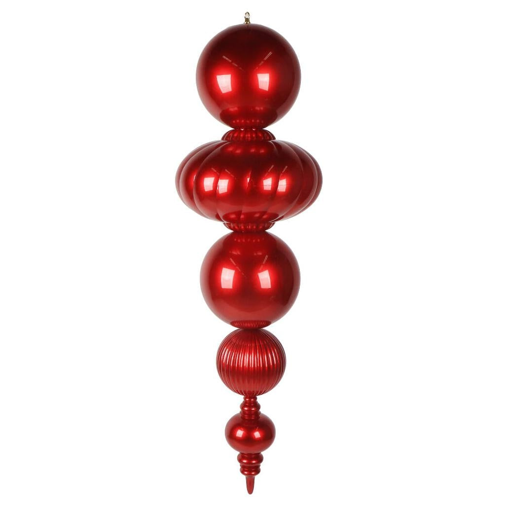 54" Red Candy Apple UV Resistant Finial Christmas Tree Ornament 1