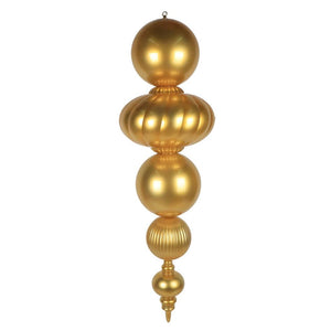 54" Gold Candy Apple UV Resistant Finial Christmas Tree Ornament 1