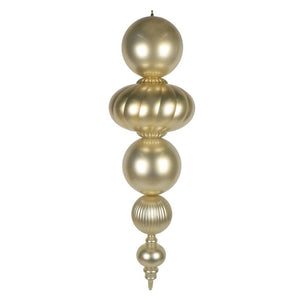 54" Champagne Candy Apple UV Resistant Finial Christmas Tree Ornament 1