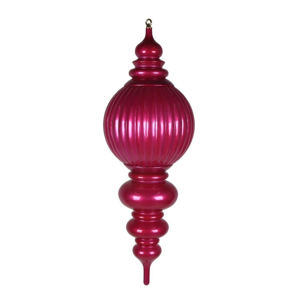 35" Hot Pink Candy Stripe UV Resistant Christmas Ornament 1
