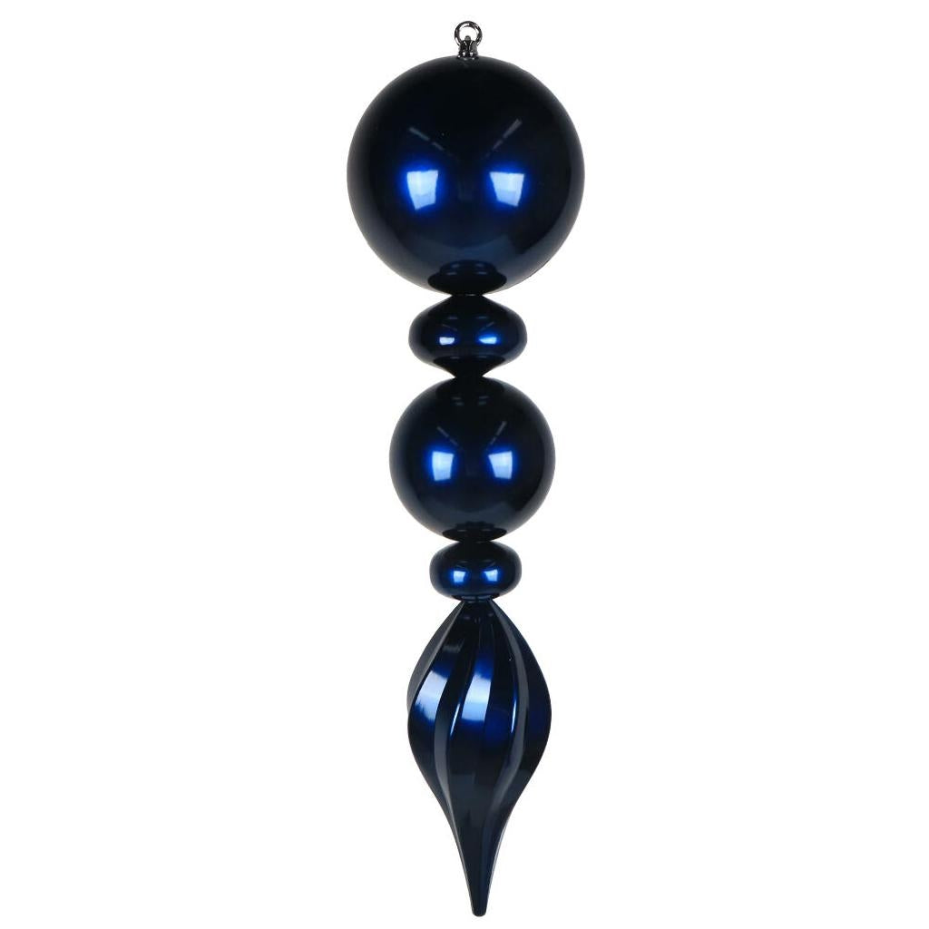 30" Blue Candy Ball Swirl Final Christmas Tree Ornament 1