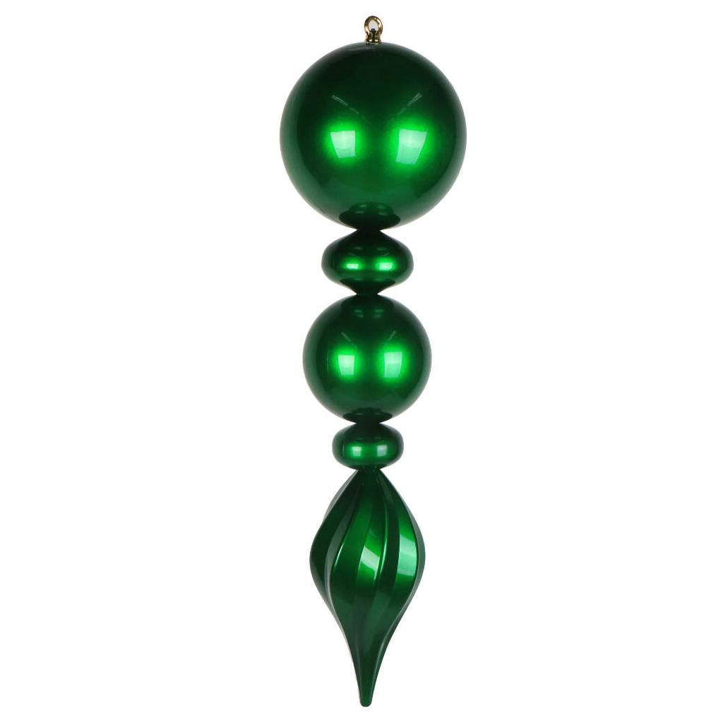 30" Green Candy Ball Swirl UV Final Christmas Tree Ornament 1