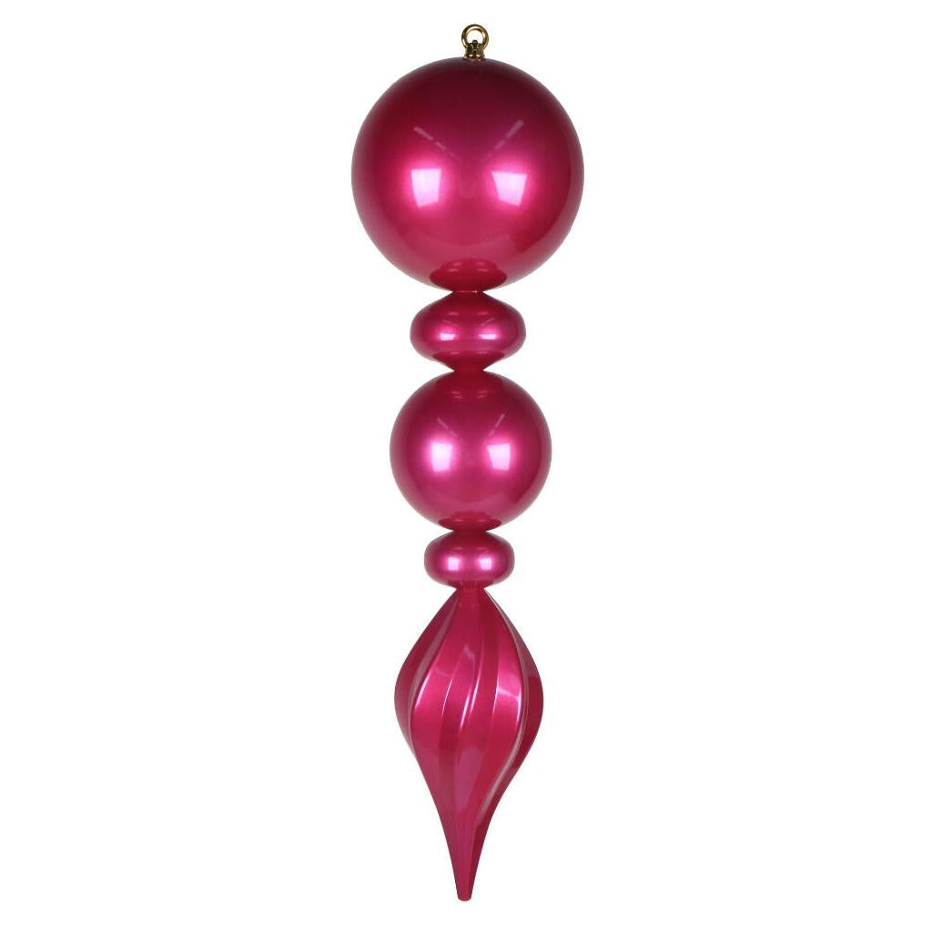 30" Hot Pink Candy Ball Swirl UV Final Christmas Tree Ornament 1