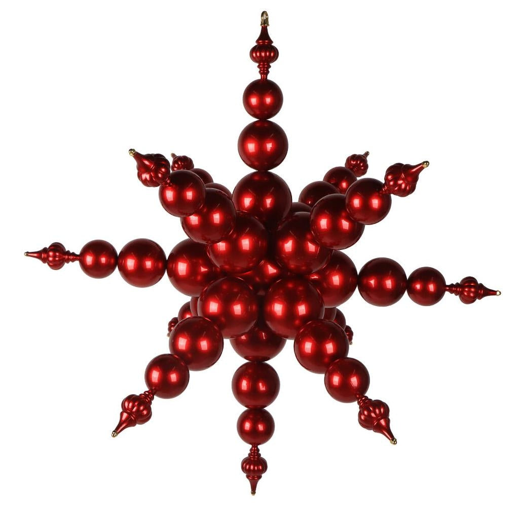 39" Red Starburst Finial Christmas Tree Ornament 1