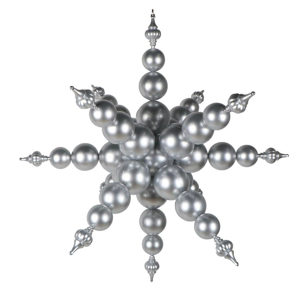 39" Silver Starburst Finial Christmas Tree Ornament 1