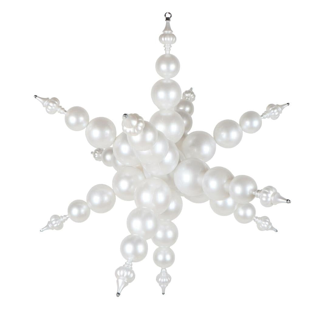 39" White Starburst Finial Christmas Tree Ornament 1