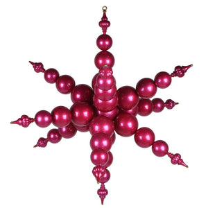 39" Hot Pink Starburst Finial Christmas Tree Ornament 1