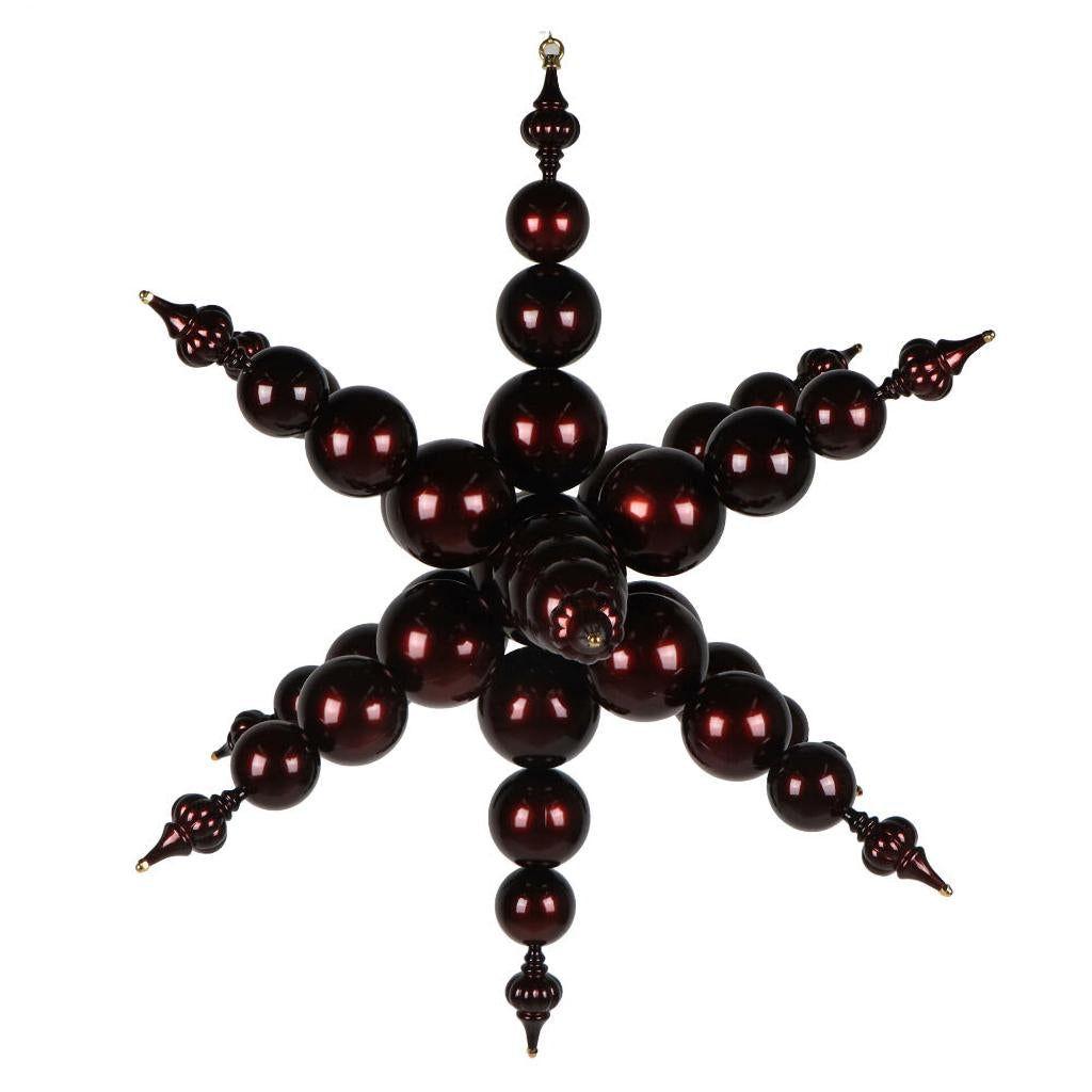 39" Burgundy Starburst Finial Christmas Tree Ornament 1