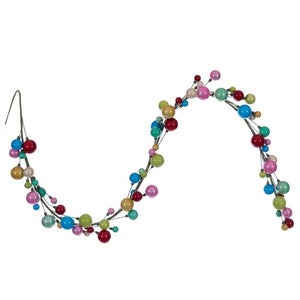 6' Multicolor Pearl Ball Branch Wire Garland 1