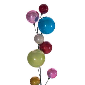 10' Multi-Color Shiny Pearl Ball Branch Ornament Wire Garland 3