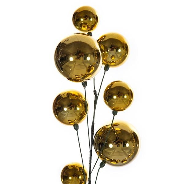 10' Gold Shiny Ball Branch Wire Garland 2