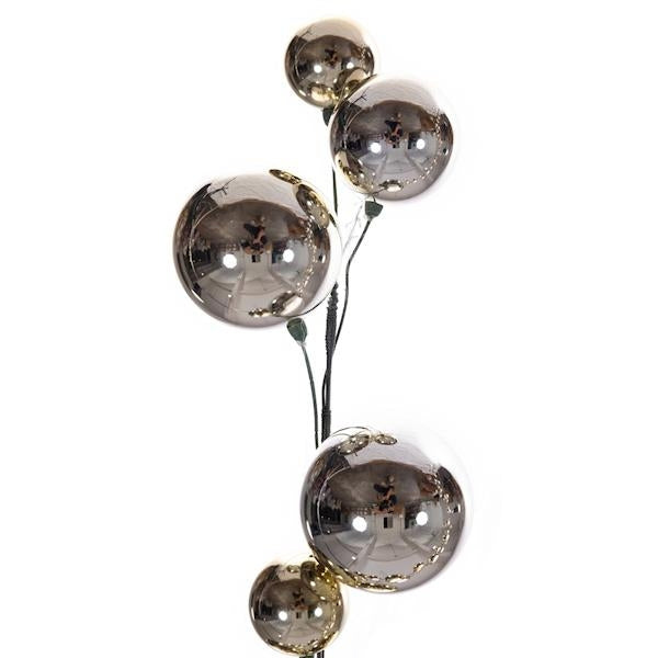 10' Champagne Shiny Ball Branch Wire Garland 2