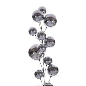 6' Silver Shiny Ball Branch Wire Garland 2