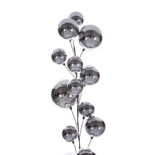 6' Silver Shiny Ball Branch Wire Garland 2