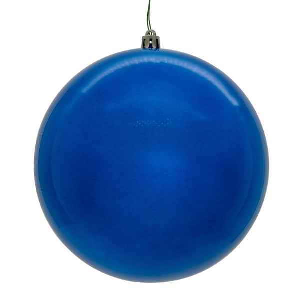 4" Blue Seamless UV Drilled Christmas Ornament (6 Pack) 1