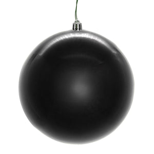 4" Black Seamless UV Drilled Christmas Ornament (6 Pack) 1