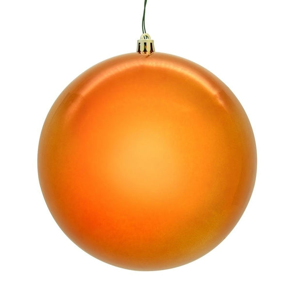 4" Burnish Orange Seamless UV Drilled Christmas Ornament (6 Pack) 1